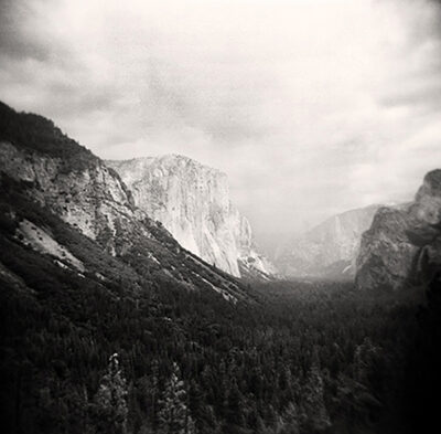 black and white image of mountain